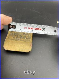 Rare WWII Czech Brass Lion Military Belt Buckle Free Shipping Estate Fresh