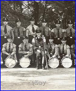 Rare! Ww2 German State Police Music Band 1933 Photo Postcard Rppc