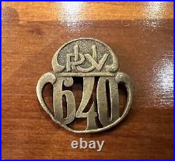 Rare badge, RUV640, Riga department store (employee's badge), Latvia, 1930