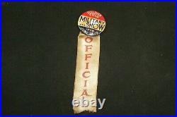 Rare pre WW2 Soldier Field Military Air Show Officials Badge Pin Ribbon 1938