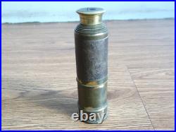 Rare vintage G. R. DURONI CORINO six fold brass portable pocket telescope (WWI)
