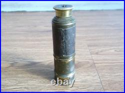Rare vintage G. R. DURONI CORINO six fold brass portable pocket telescope (WWI)