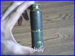 Rare vintage G. R. DURONI CORINO six fold brass portable pocket telescope (WWI)