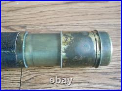 Rare vintage G. R. DURONI CORINO six fold brass portable pocket telescope (WWI)