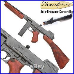 Replica THOMPSON TOMMY GUN Military S. M. G. SUB-MACHINE GUN DENIX NON-FIRING