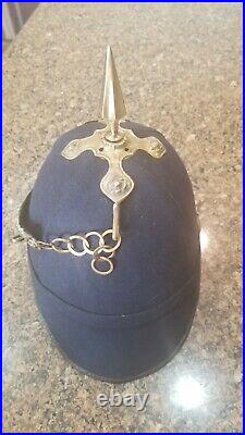 Reproduction British Blue cloth Spiked Helmet