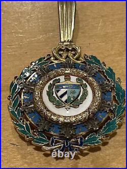 Republic Cuba, Order Of Manuel Cespedes, Commanders Neck Badge, 50mm, Silver-Gilt