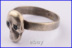 Ring 830S Silver WW1 wwI WW2 wwII Skull Death head Gothic Cosplay Biker gift Art