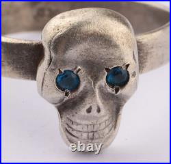 Ring 830S Silver WW1 wwI WW2 wwII Skull Death head Gothic Cosplay Biker gift Art