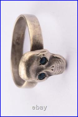 Ring 830S Silver WW1 wwI WW2 wwII Skull Death head Gothic Cosplay Biker gift Art