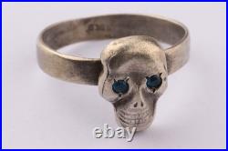 Ring 830S Silver WW1 wwI WW2 wwII Skull Death head Gothic Cosplay Biker gift Art