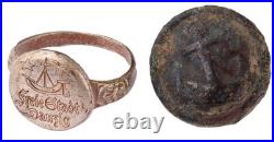 Ring Free City of Danzig 1920-1939 German Freie Stadt Danzig Pre WW2 wwII Button