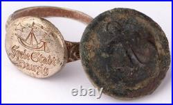 Ring Free City of Danzig 1920-1939 German Freie Stadt Danzig Pre WW2 wwII Button