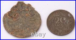 Ring Poland WW1 wwI WW2 wwII Metal postcard Trench art Stickpin Coin 20 groszy