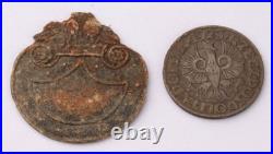 Ring Poland WW1 wwI WW2 wwII Metal postcard Trench art Stickpin Coin 20 groszy