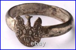 Ring Poland WW1 wwI WW2 wwII Metal postcard Trench art Stickpin Coin 20 groszy
