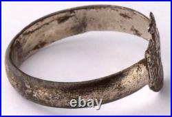 Ring Poland WW1 wwI WW2 wwII Metal postcard Trench art Stickpin Coin 20 groszy