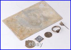 Ring Poland WW1 wwI WW2 wwII Metal postcard Trench art Stickpin Coin 20 groszy