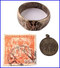 Ring Poland WW2 Eagle WWII Polish Army Coat of arms Polska Europe Jewelry Set