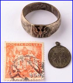 Ring Poland WW2 Eagle WWII Polish Army Coat of arms Polska Europe Jewelry Set