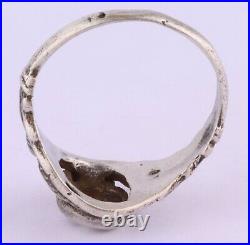 Ring SKULL ww1 WWI 835 Sterling Silver German Patriotic WAR Jewelry Germany Helm