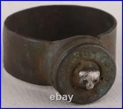 Ring STERLING Silver SKULL ww1 WWI ww2 WWII Cartridge ROUND Special FORCE Army