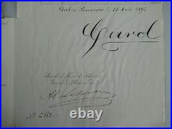 Romania 1881 Crown Order Grand Officer Document Hand Signed King Carol I Rare
