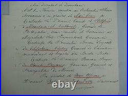 Romania 1881 Star Order Grand Cross Document Hand Signed King Carol I Rare