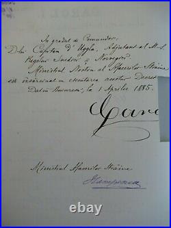 Romania 1885 Crown Order Grand Cross Document Hand Signed King Carol I Rare