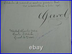 Romania 1906 Loyal Serivice Document Multiple Recipient Hand Signed King Carol I