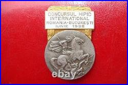 Romania Bucharest International Riding Competition 1938 Bronze Enamel Badge