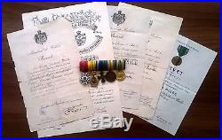 Romania Kingdom 5 decorations parade & licenses during 1918-1936
