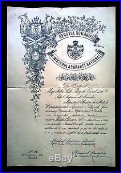 Romania Kingdom 5 decorations parade & licenses during 1918-1936