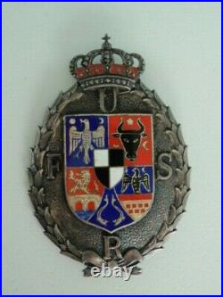 Romania Kingdom Fusr Military Sport Badge Medal 2nd Grade #70! Silver! Rr