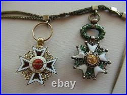 Romania Kingdom Star Group Of 3 Miniature. Type 1 Group. Made In Gold! Rare