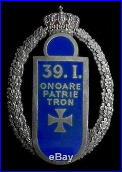 Romania Regimental Badge 7 years Regimentului 39 Infanterie Petru Rares