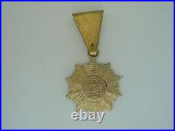 Romania Rsr Order Of The 23rd Of August Gc Badge For Diplomats. Very Rare Vf+