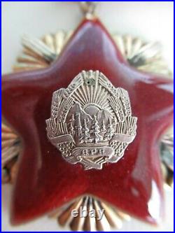 Romania Socialist Defense Of Motherland Order 3rd Class Rpr #65! Silver. Rr! 4