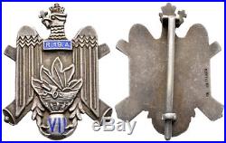 Romanian RARE Silver Badge of Royal 19th Artillery Regiment Medal ORDER ROMANIA