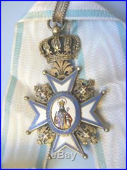 SERBIA KINGDOM ORDER OF ST. SAVA, COMMANDER, maybe gold and enamels, rare