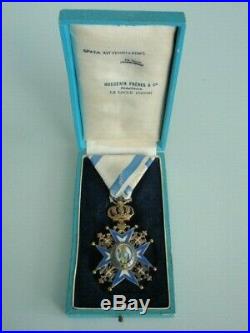 SERBIA ORDER OF ST. SAVA OFFICER GRADE WithO SWORDS. TYPE 3. VF+. CASED