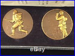 SET/2 RARE 1937 JAPAN BRONZE CHINA INCIDENT COMM MEDAL 54.6MM With CERT & BOX