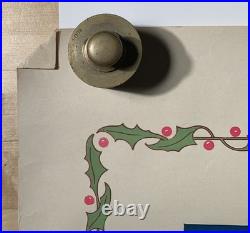 Santa Claus Christmas Army Recruiting Color Lithograph Poster Tom Woodburn 1932