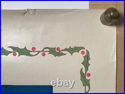 Santa Claus Christmas Army Recruiting Color Lithograph Poster Tom Woodburn 1932