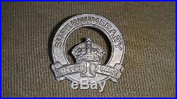 Scarce Original Authentic Supernumerary Palestine Police Ghaffir Cap Hat Badge
