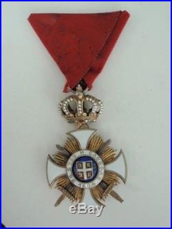 Serbia Order Of Karageorge 4th Class Rare! Vf+