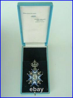 Serbia Order Of St. Sava Commander Grade Neck Badge With Ribbon. Type 3. Cased