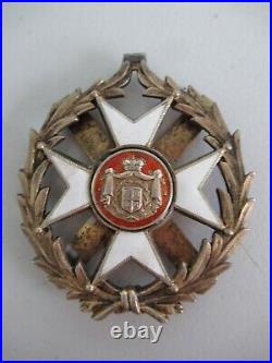 Serbia Order Of Takovo Commander Grade Neck Badge. Damaged. Original! Rare