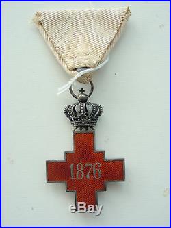 Serbia Order Of The Red Cross 1876 For Gentleman. Silver/hallmarked. Rare! Vf+