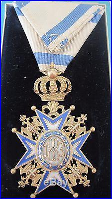 Serbia Serbian Yugoslavia Order St. Sava 4th class with case! Medal